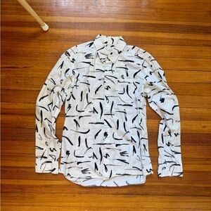 Saturdays NYC Ink Brushstroke Patterned Shirt